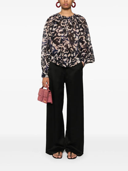 Wide-Leg Tailored Trousers
