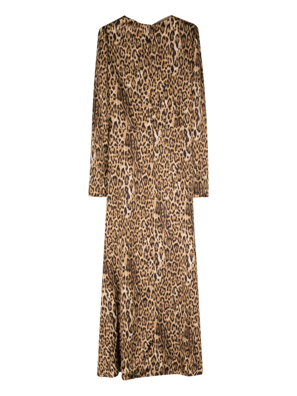 Lala Leopard-Print Draped Dress