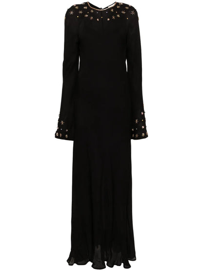 Crystal-Embellished Maxi Dress