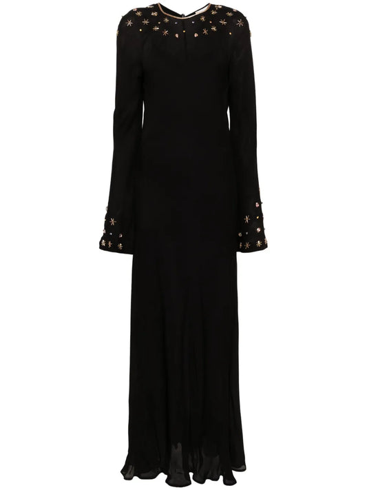 Crystal-Embellished Maxi Dress