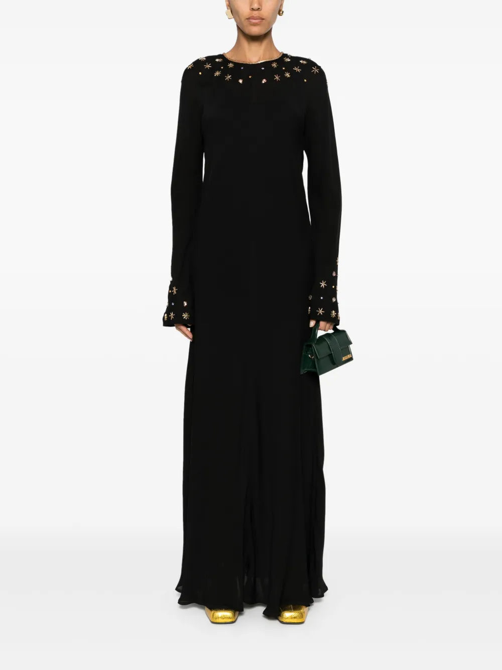 Crystal-Embellished Maxi Dress