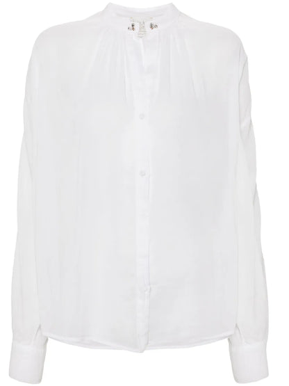 Crystal-Embellished Semi-Sheer Shirt