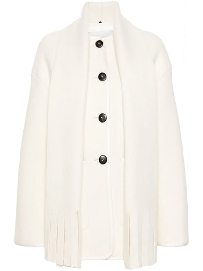 Scarf-Detail Coat
