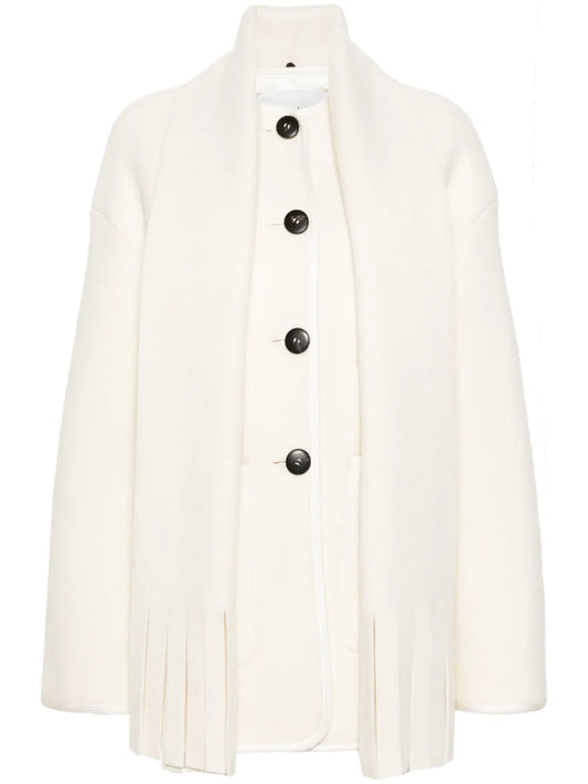 Scarf-Detail Coat