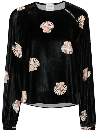 Shell Velvet Top