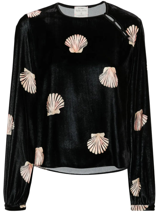 Shell Velvet Top