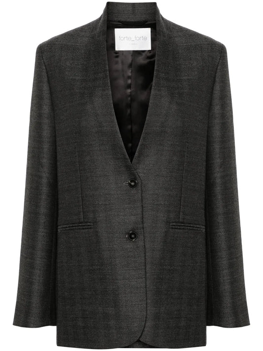 Single-Breasted Wool Blazer