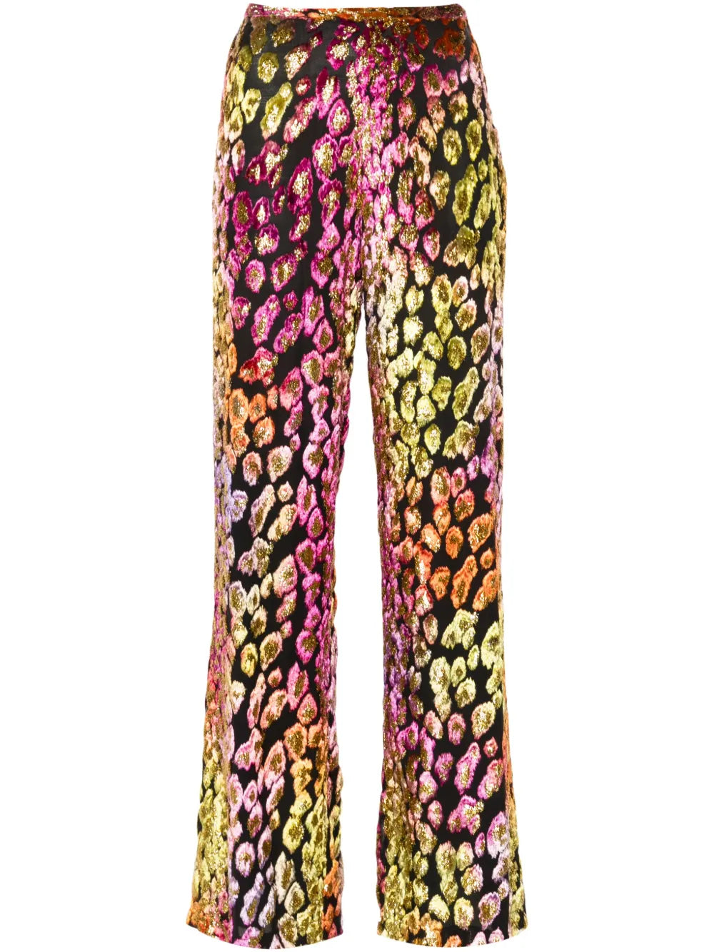 Leopard Metallic Wide Trousers