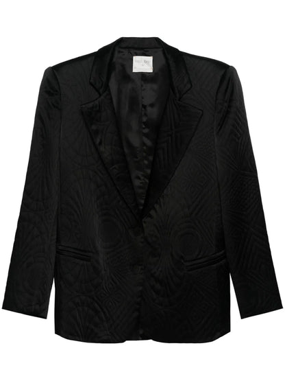 Embroidered Single-Breasted Blazer