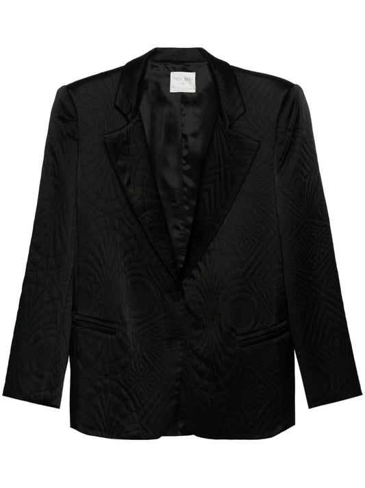 Embroidered Single-Breasted Blazer