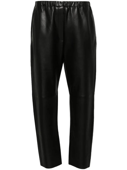 Leather Tapered Trousers