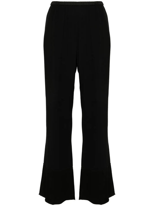Crepe Straight Trousers