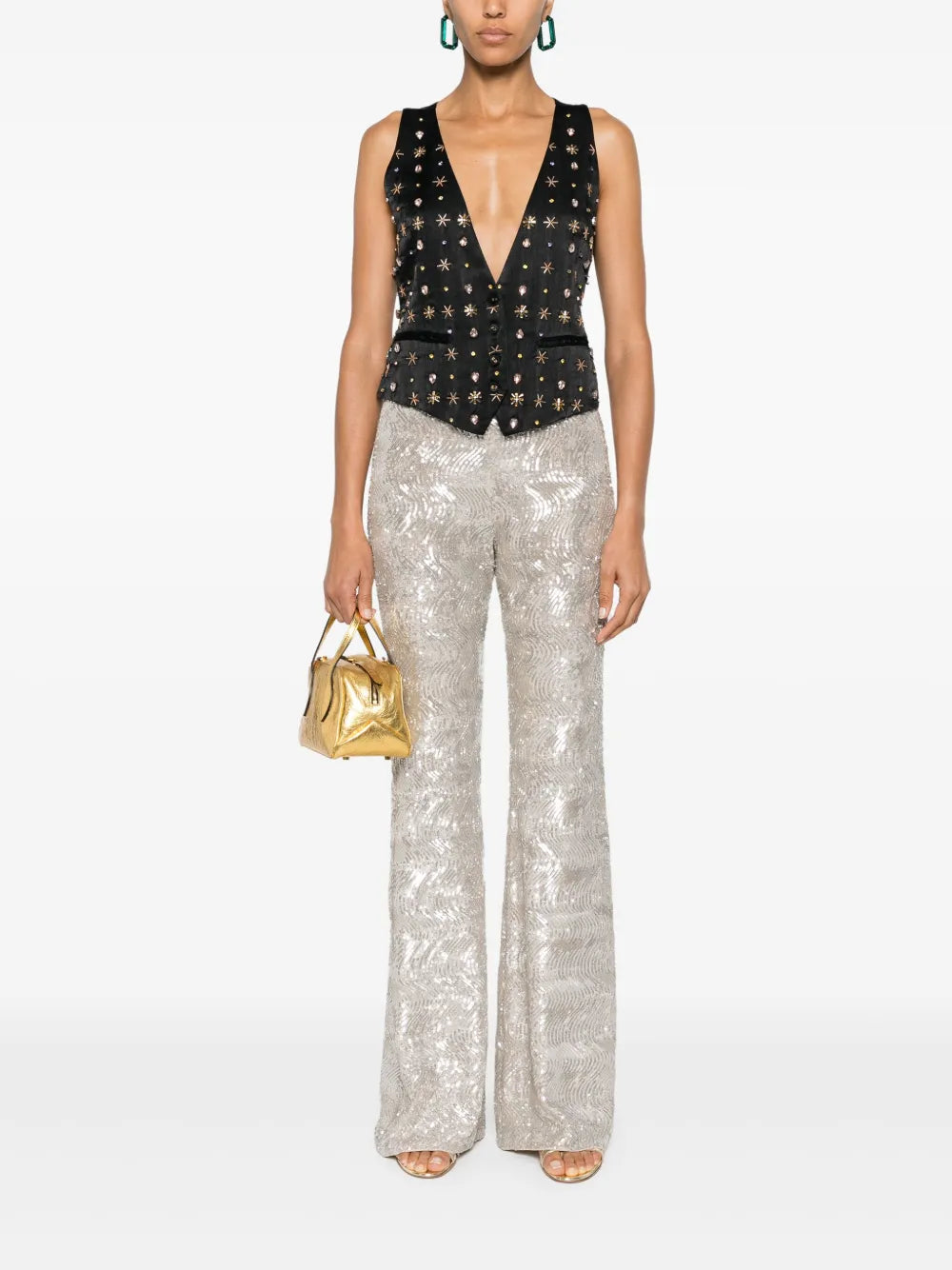 Bead-Embellished Adjustable Vest