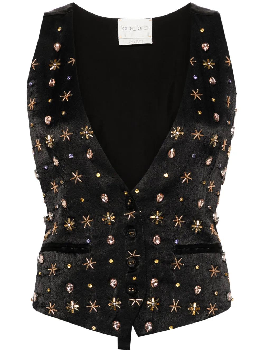 Bead-Embellished Adjustable Vest