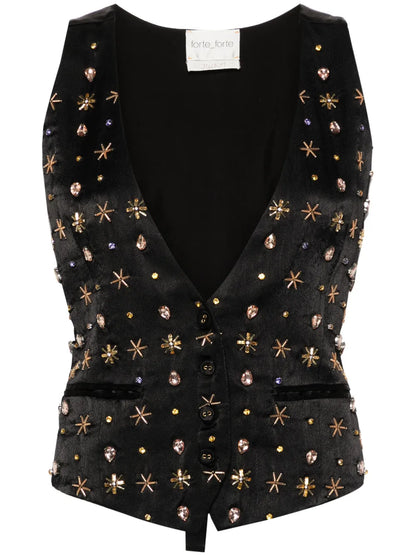 Bead-Embellished Adjustable Vest