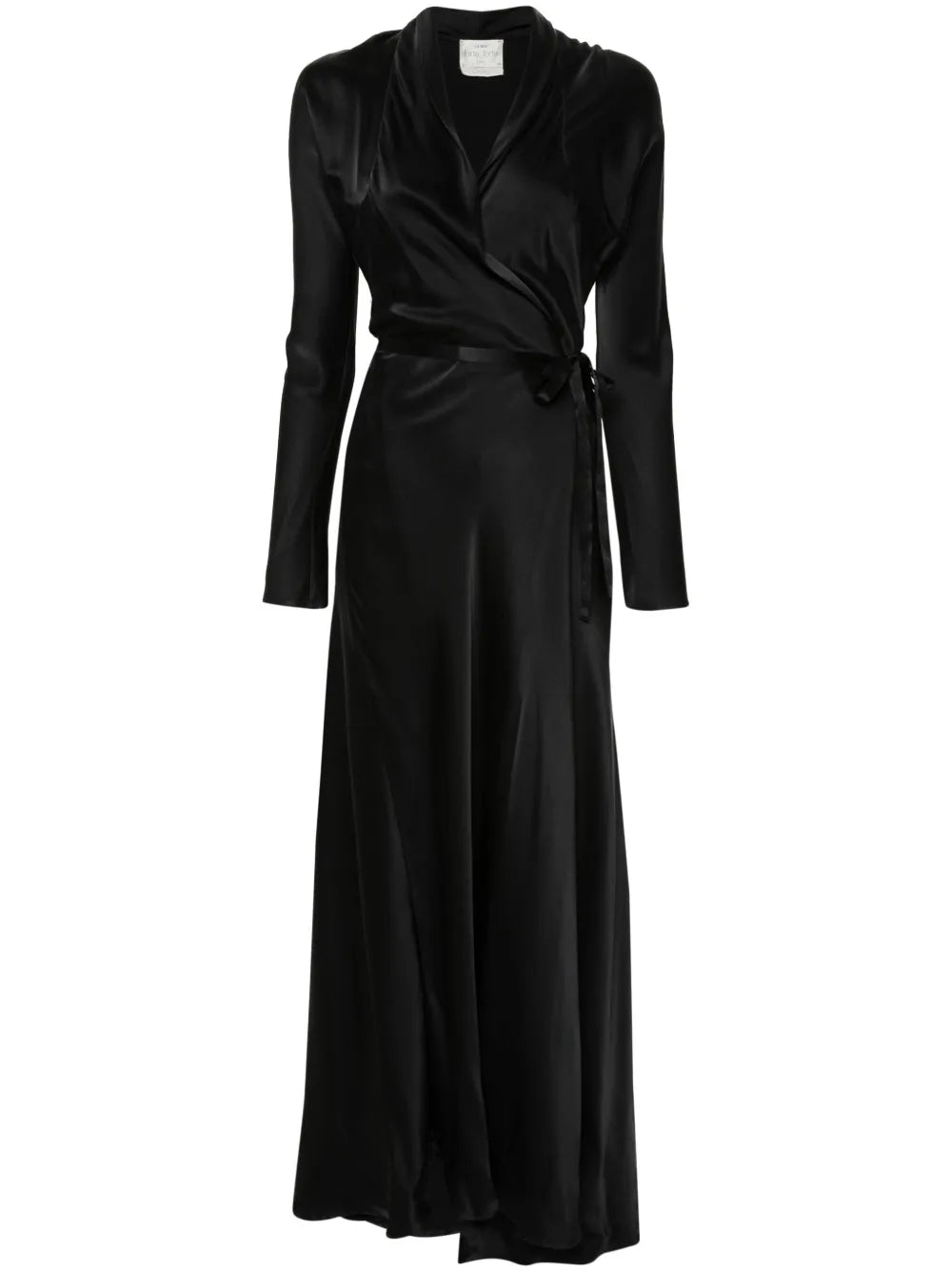 Tied-Waist Silk Wrap Dress