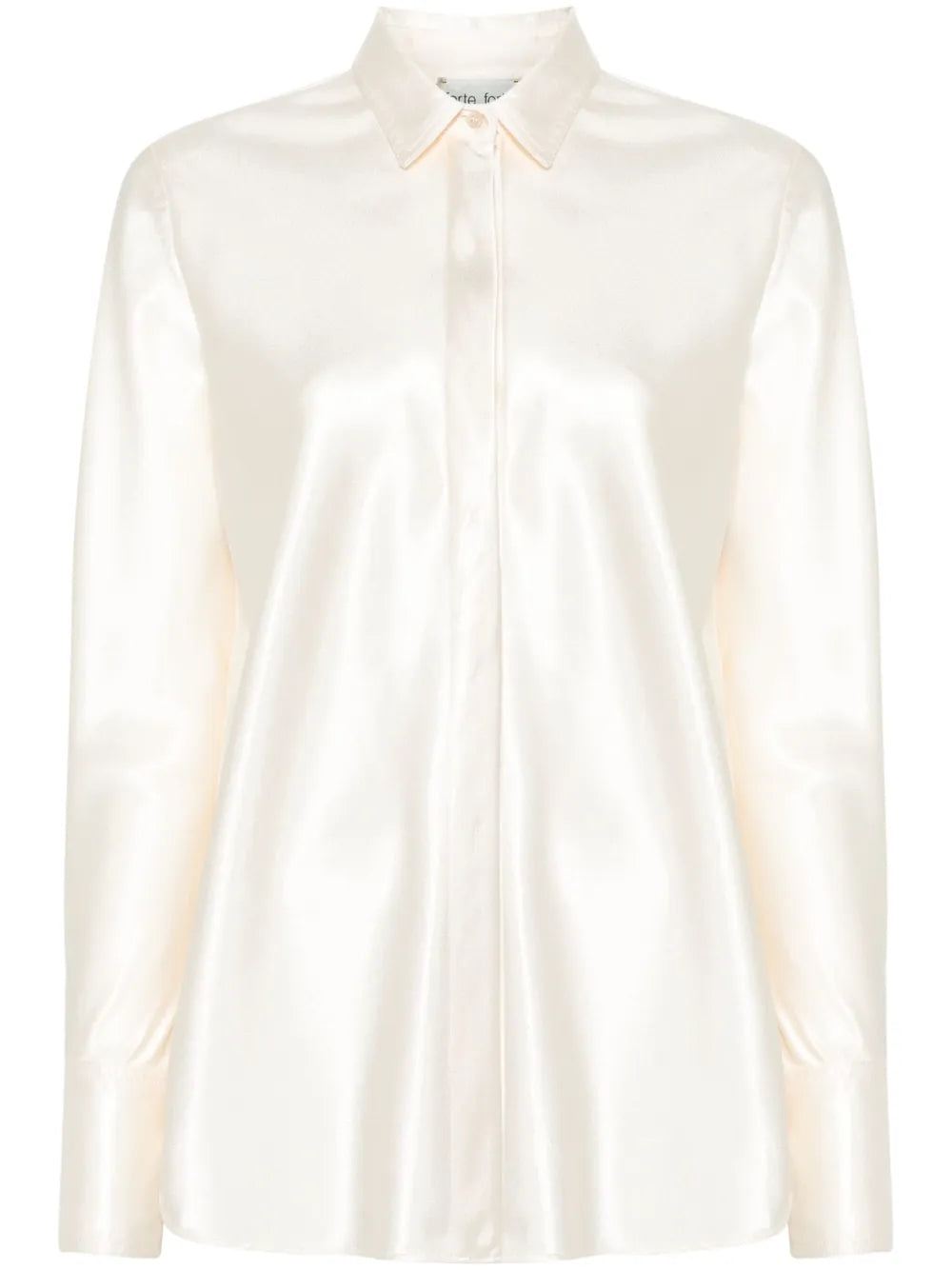 Long-Sleeve Satin Shirt