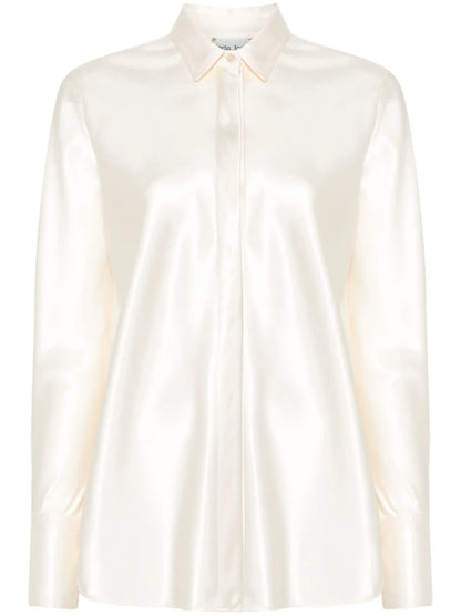 Long-Sleeve Satin Shirt