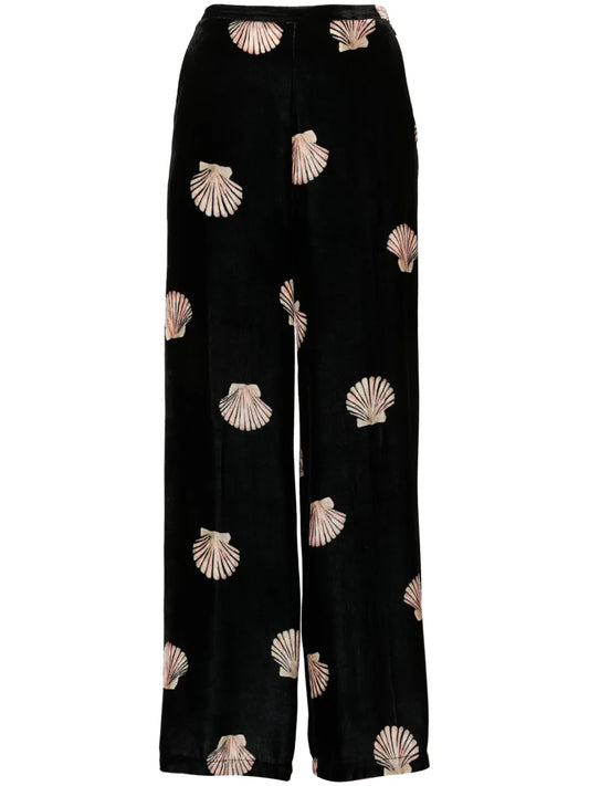 Shell Velvet Wide Trousers