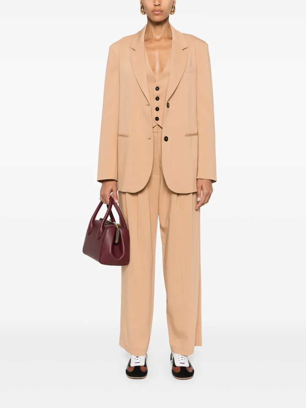 Dart-Detailed Tapered Trousers