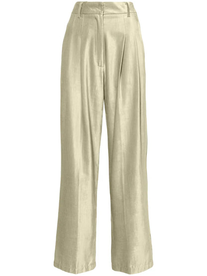 Dart-Detailed Velvet Trousers