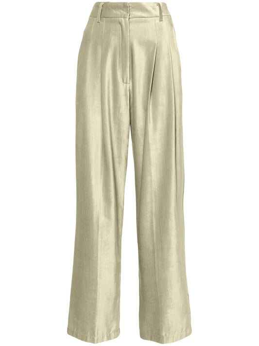 Dart-Detailed Velvet Trousers