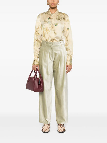 Dart-Detailed Velvet Trousers