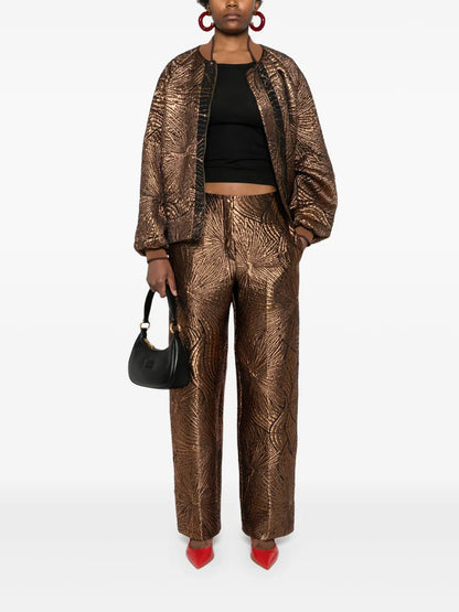 Laminated-Finish Bomber Jacket