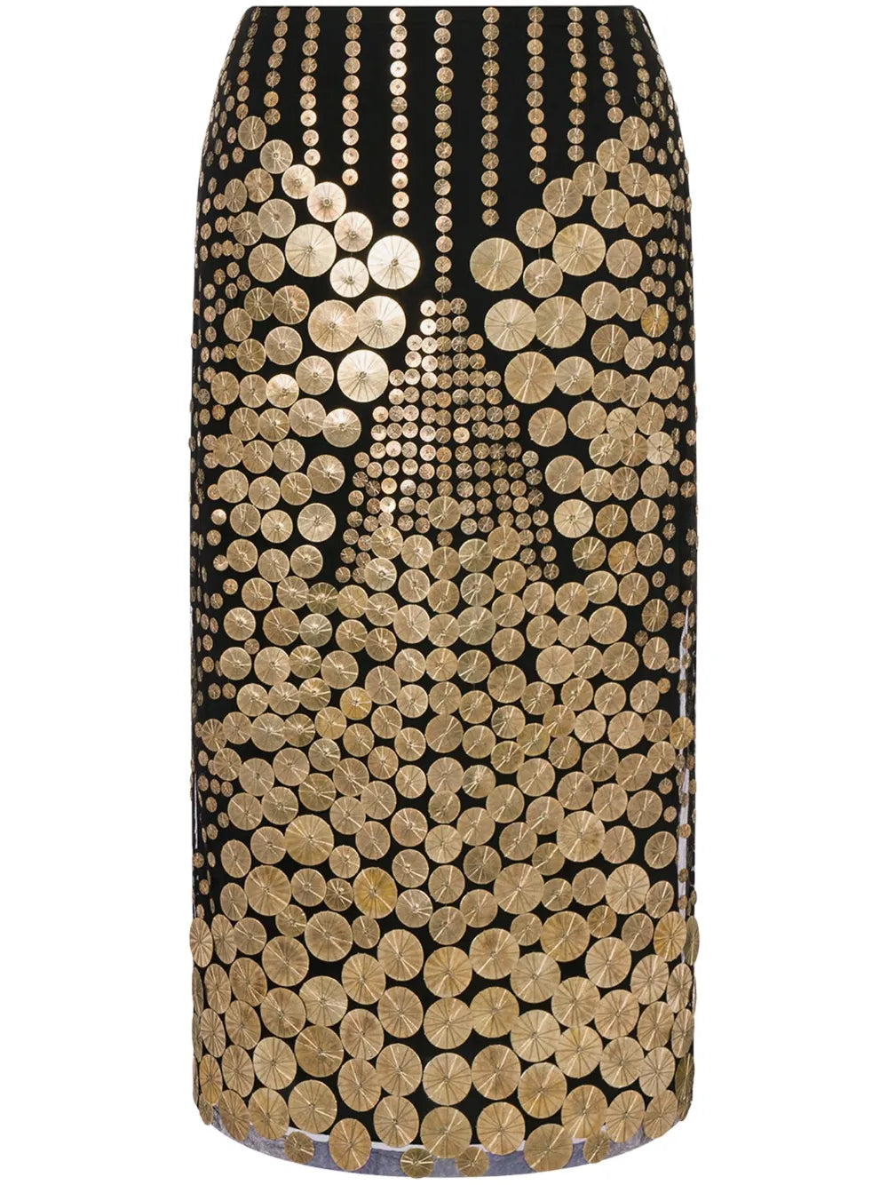 Sequin-Embellished Midi Skirt