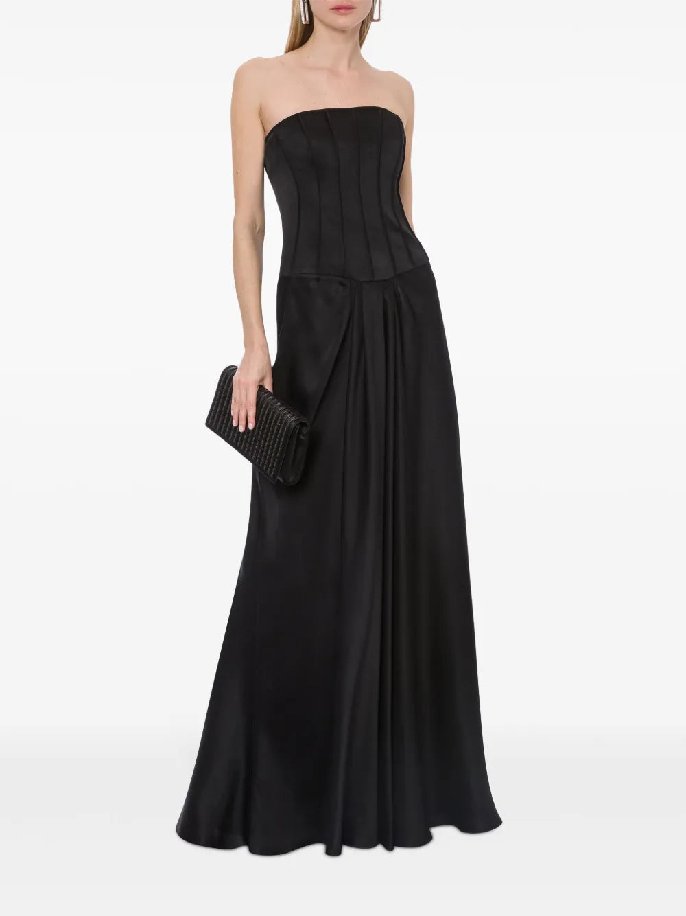 Corset-Style Satin Gown