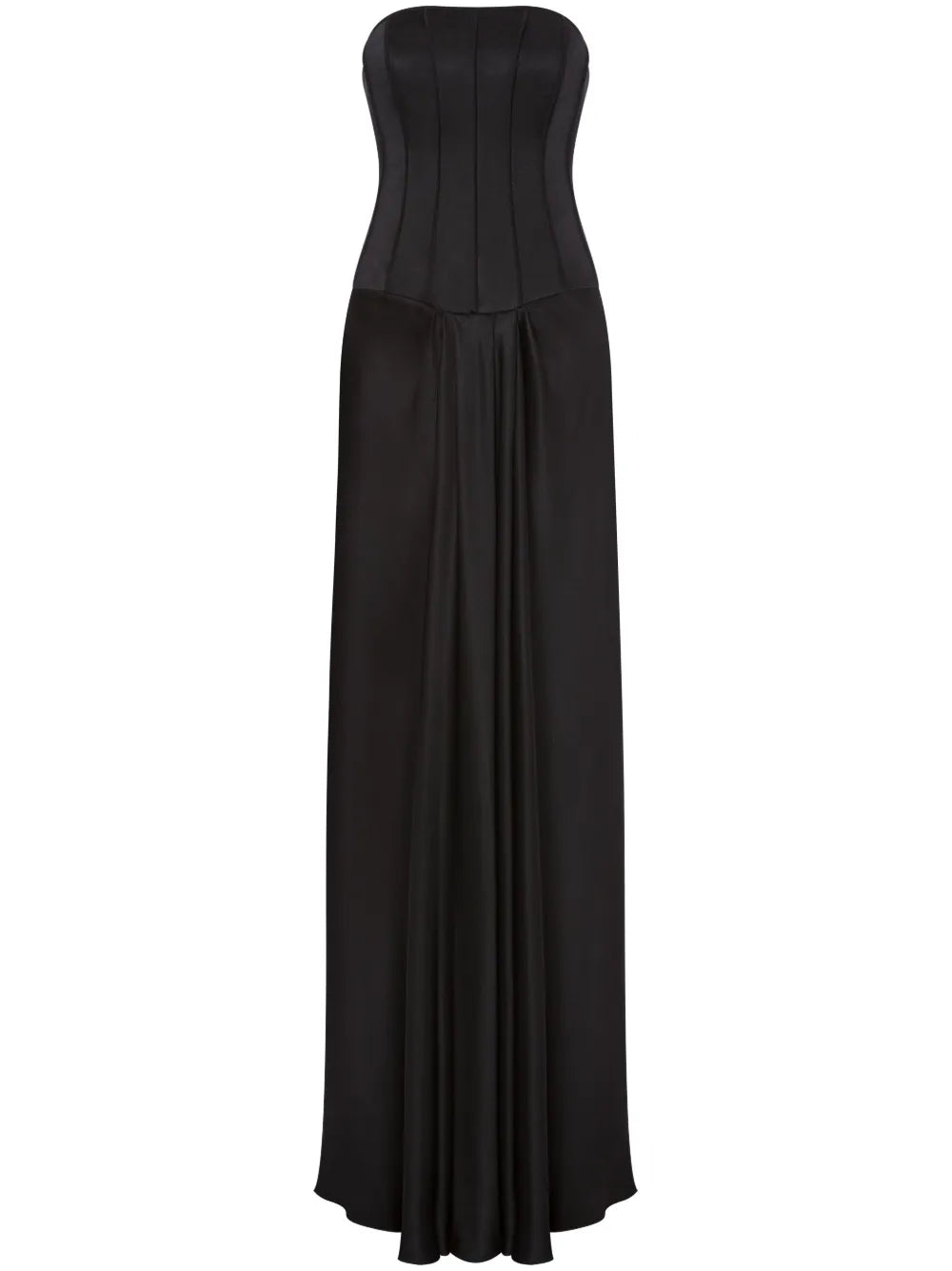 Corset-Style Satin Gown