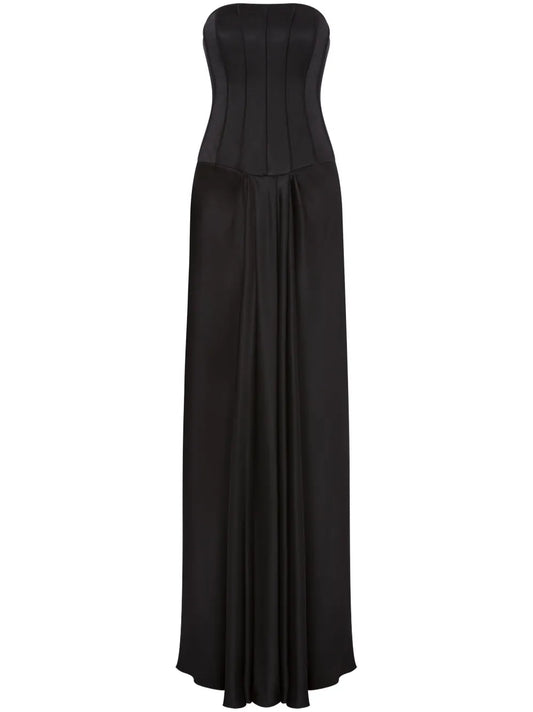 Corset-Style Satin Gown