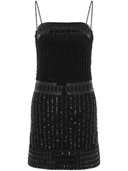 Sequin-Embellished Mini Dress