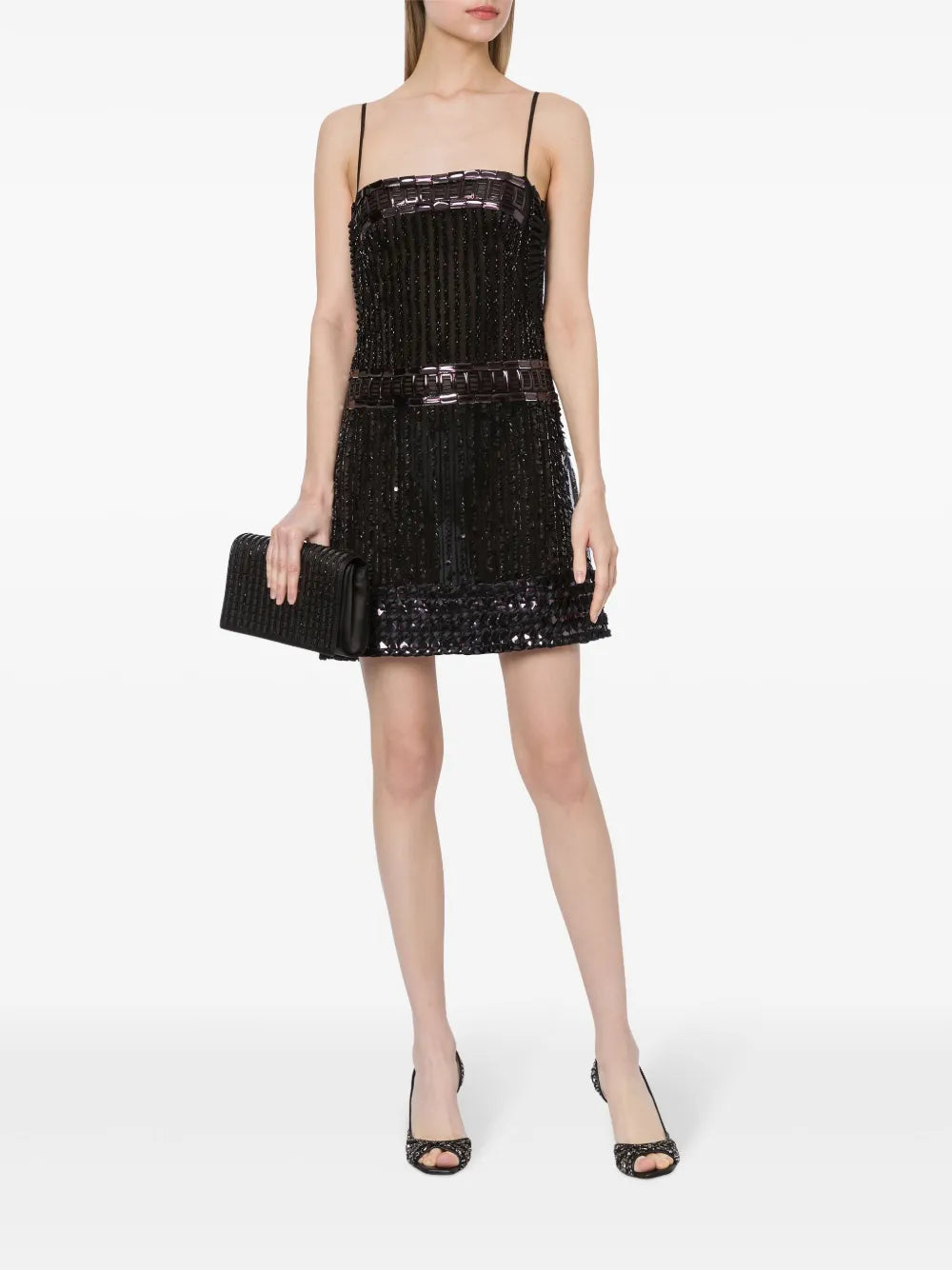 Sequin-Embellished Mini Dress