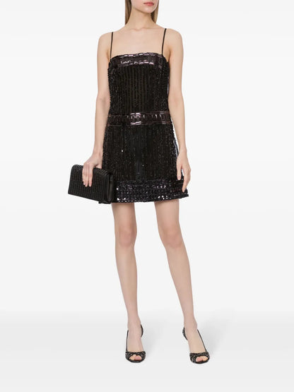Sequin-Embellished Mini Dress