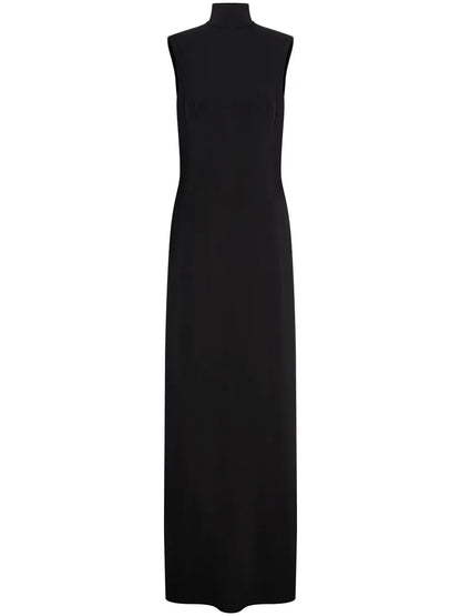 High Neck Open-Back Dress