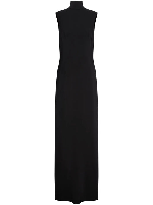 High Neck Open-Back Dress