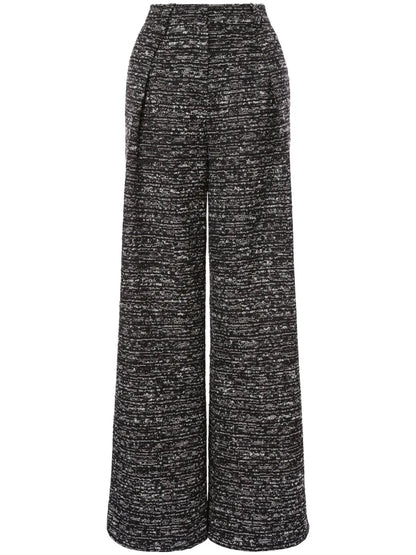 Wide-Leg Tweed Trousers