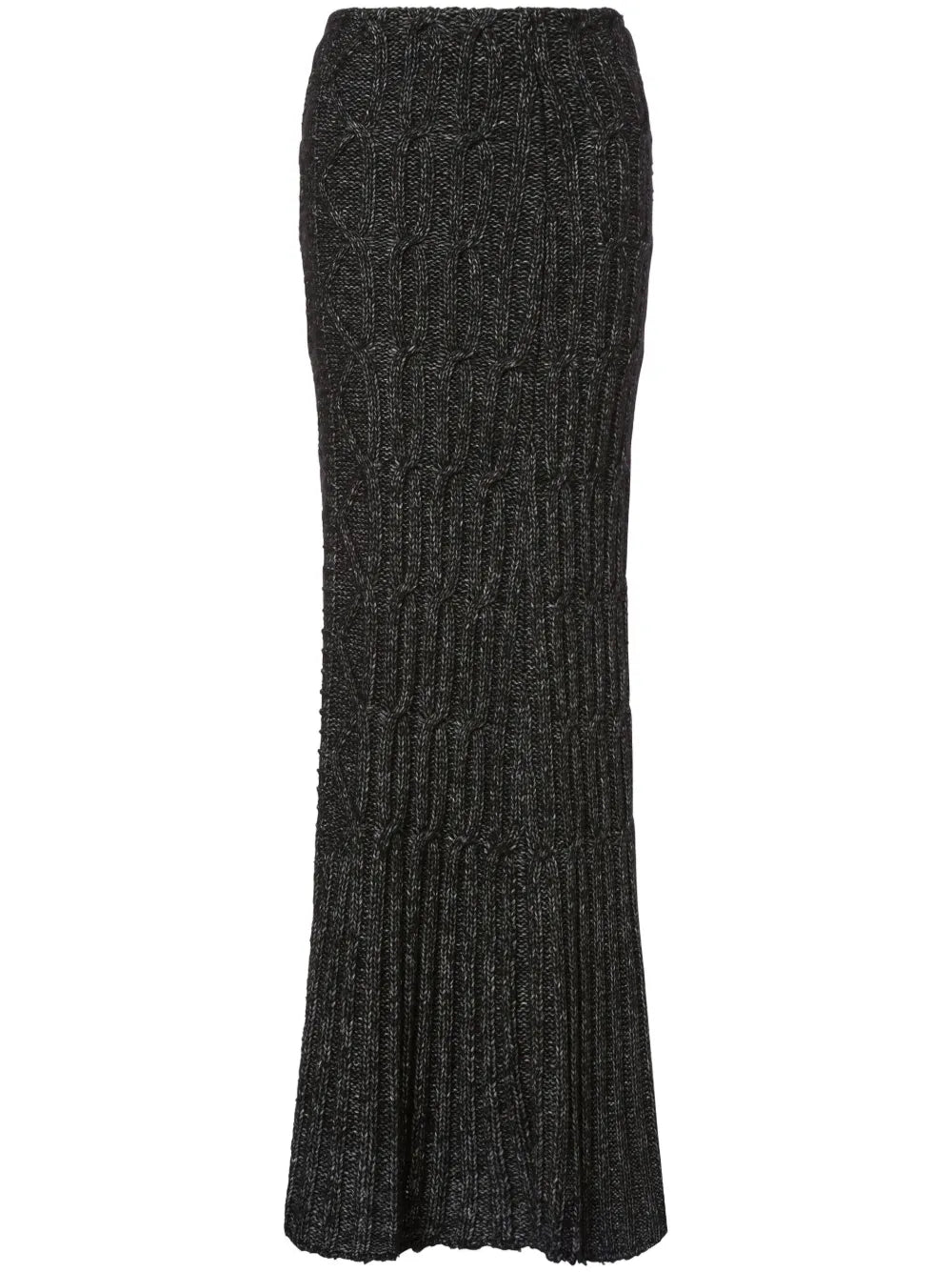 Cable-Knit Maxi Pencil Skirt
