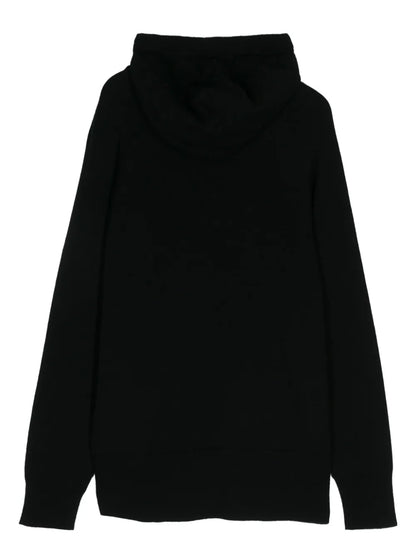 Knitted Drawstring Hoodie