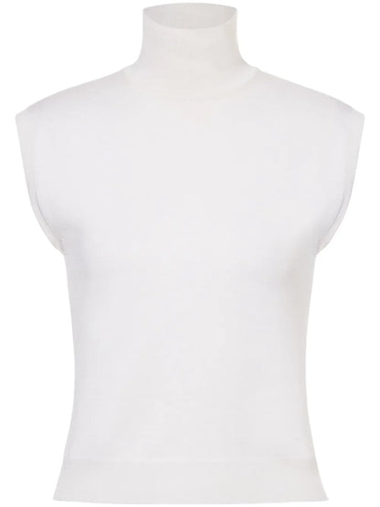 Fine-Knit Turtleneck Top
