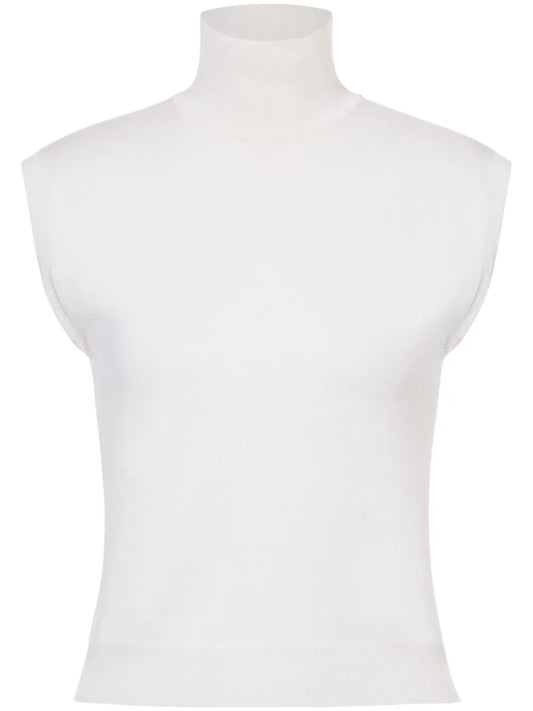 Fine-Knit Turtleneck Top