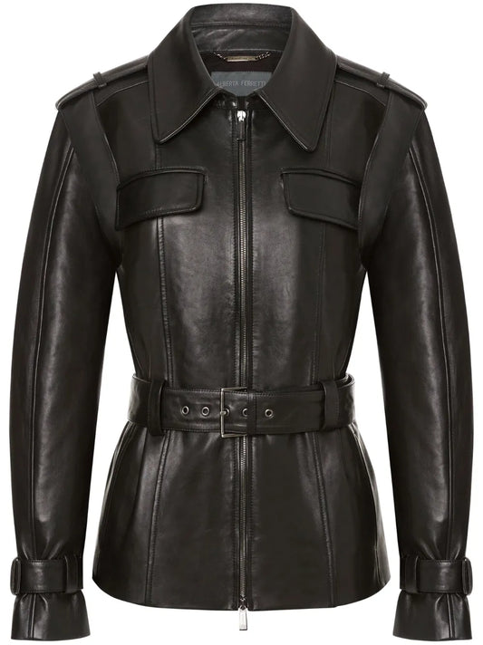 Detachable-Sleeves Leather Jacket