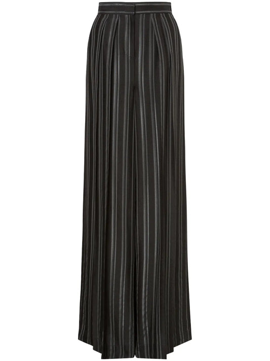 Striped Wide-Leg Trousers