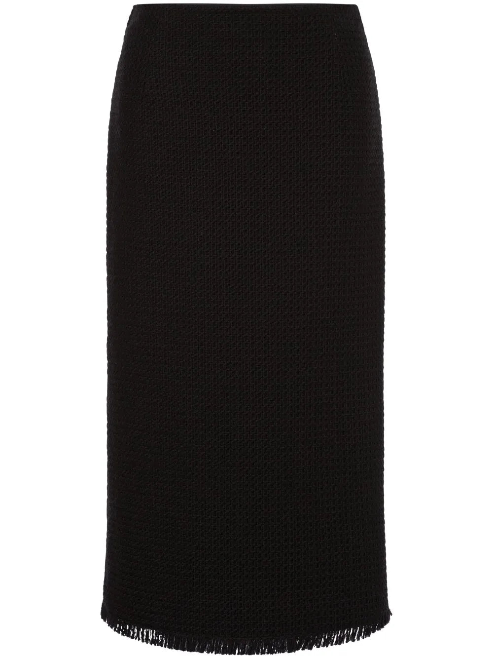 Knitted Virgin Wool Midi Skirt