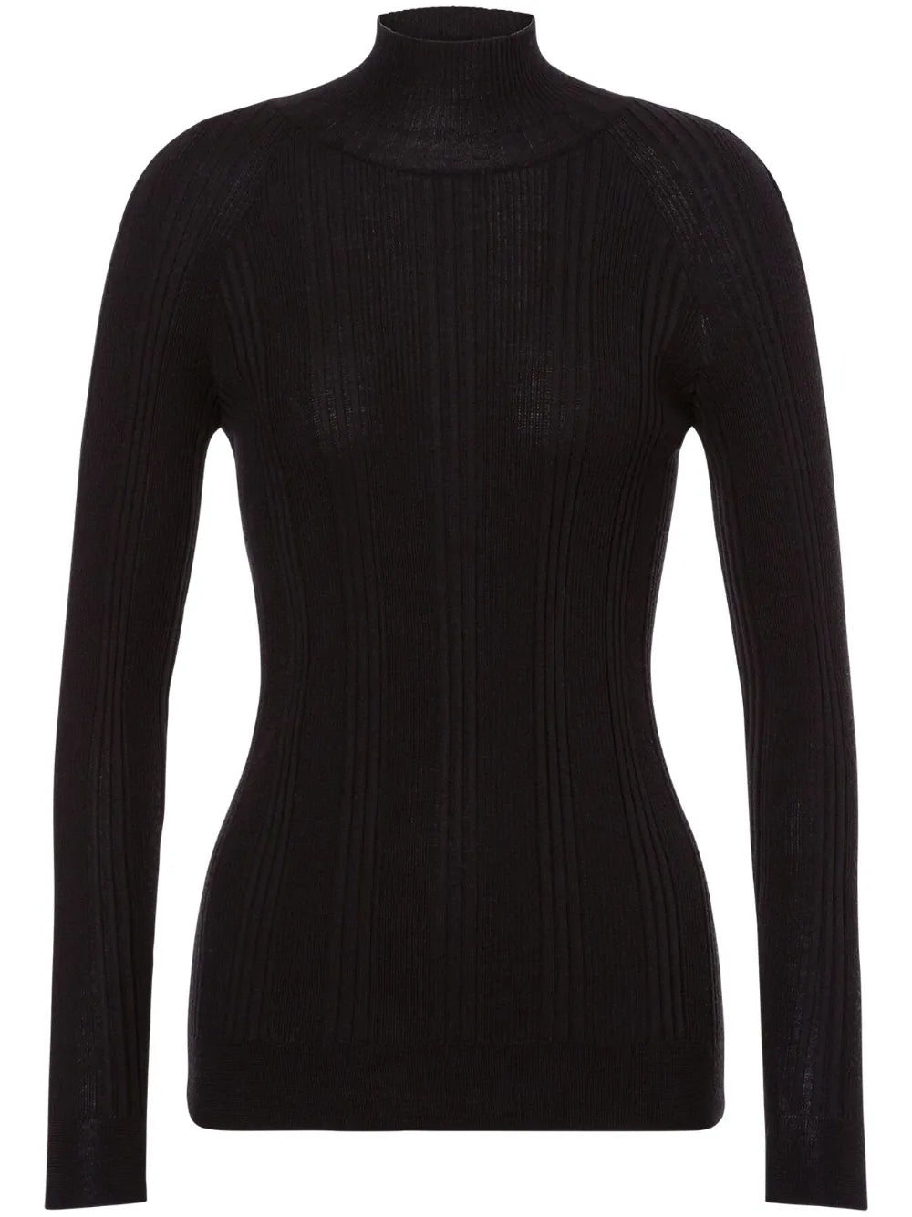 Ribbed-Knit Wool Sweater