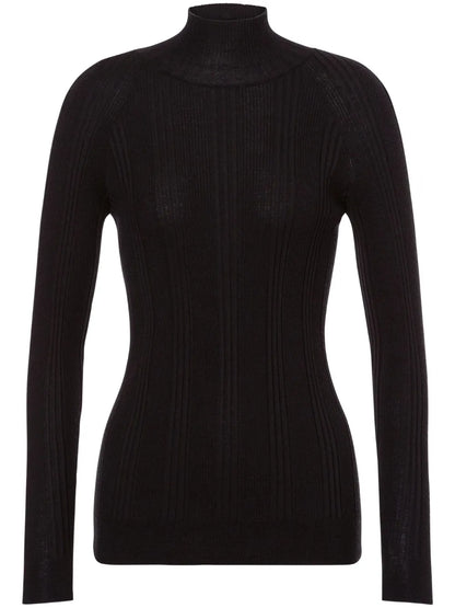 Ribbed-Knit Wool Sweater