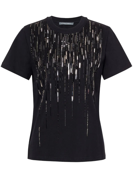 Bead-Embellished T-Shirt