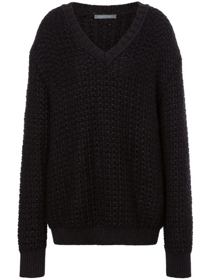 Chunky-Knit V-Neck Jumper