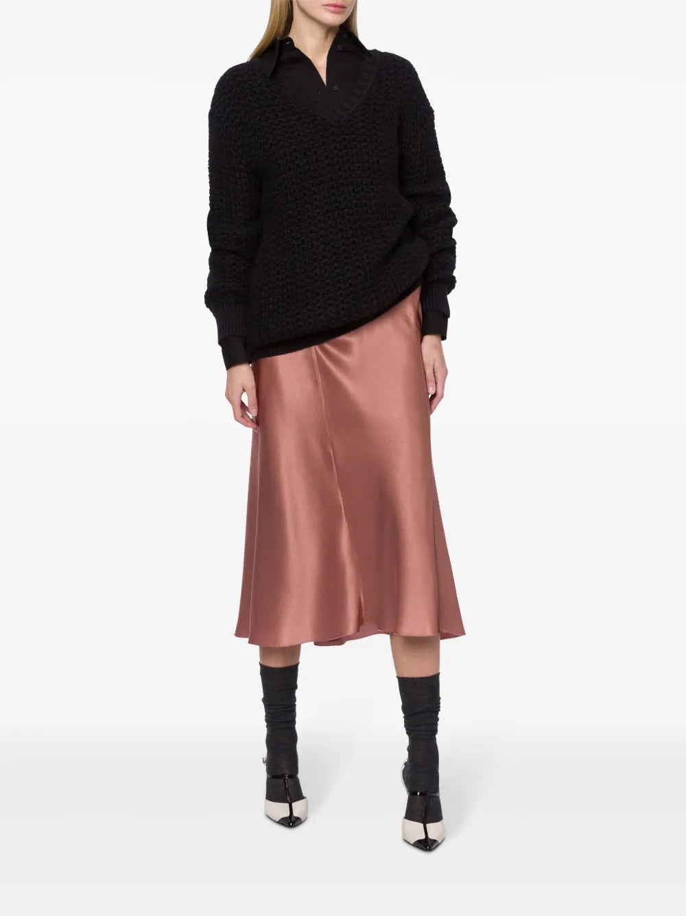 Chunky-Knit V-Neck Jumper